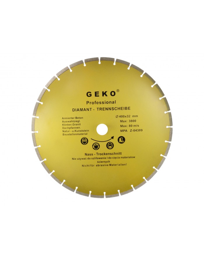 Диск алмазний 400x8x32 СЕГМЕНТ GEKO PROFI GEKO - 1
