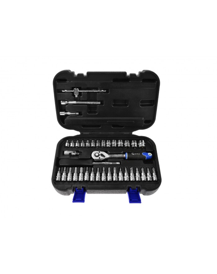 Набір головок торцевих і біт з тріскачкою 1/4" 38шт. GEKO GEKO - 1