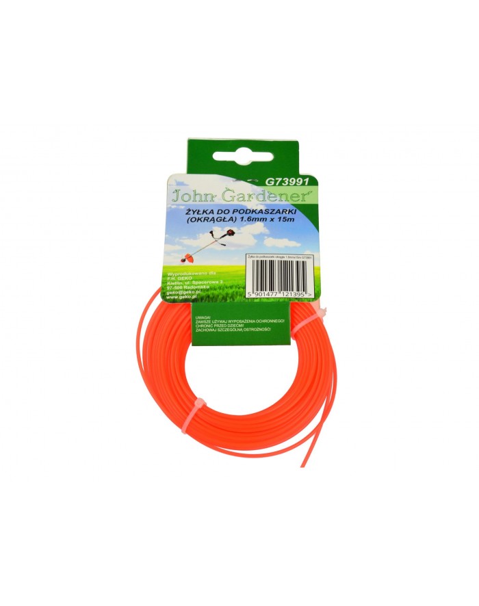 Жилка до мотокоси кругла 1.6мм 15м John Gardener John Gardener - 1