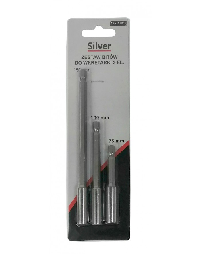 Набір тримачів біт магнітних 1/4 3шт (75мм, 100мм, 150мм) Silver Silver - 2