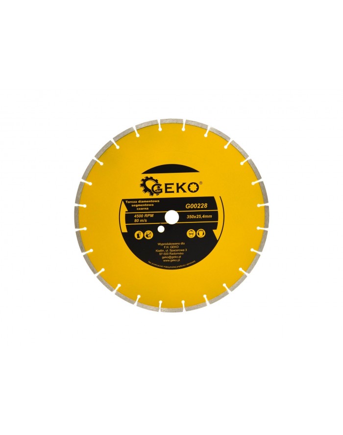 Диск алмазний 350x8x25.4 СЕГМЕНТ L-TECH чорнний GEKO GEKO - 1