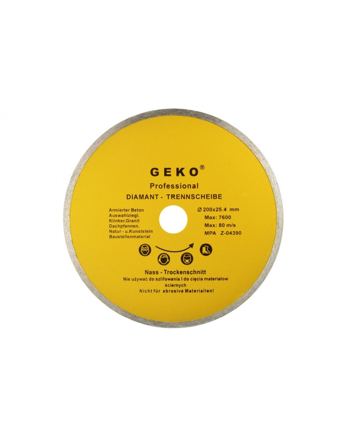 Диск алмазний 200х25.4 суцільний GEKO GEKO - 1